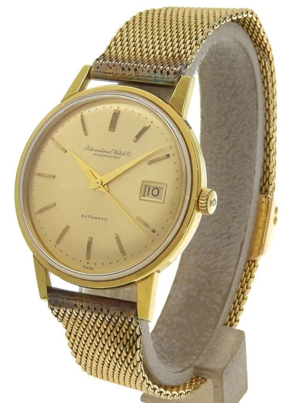 IWC Watches cal.8541 goldDial Plated Gold Mechanical Automatic Analog disp...